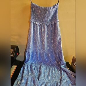 Forever 21 maxi blue dress in M